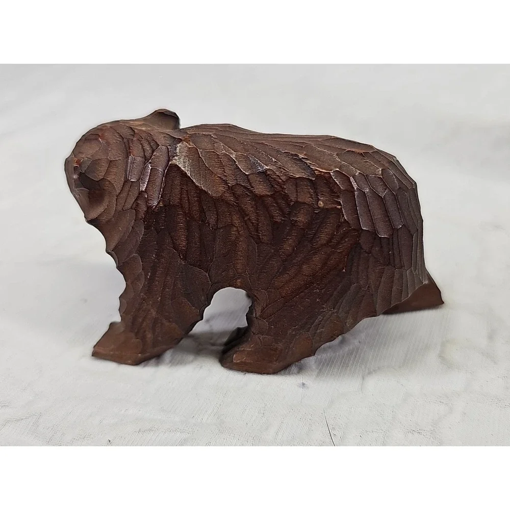 Set Of 4 Black Forest Items 2 Bears,  Figure And Sewing Item Holder Rare Vintage